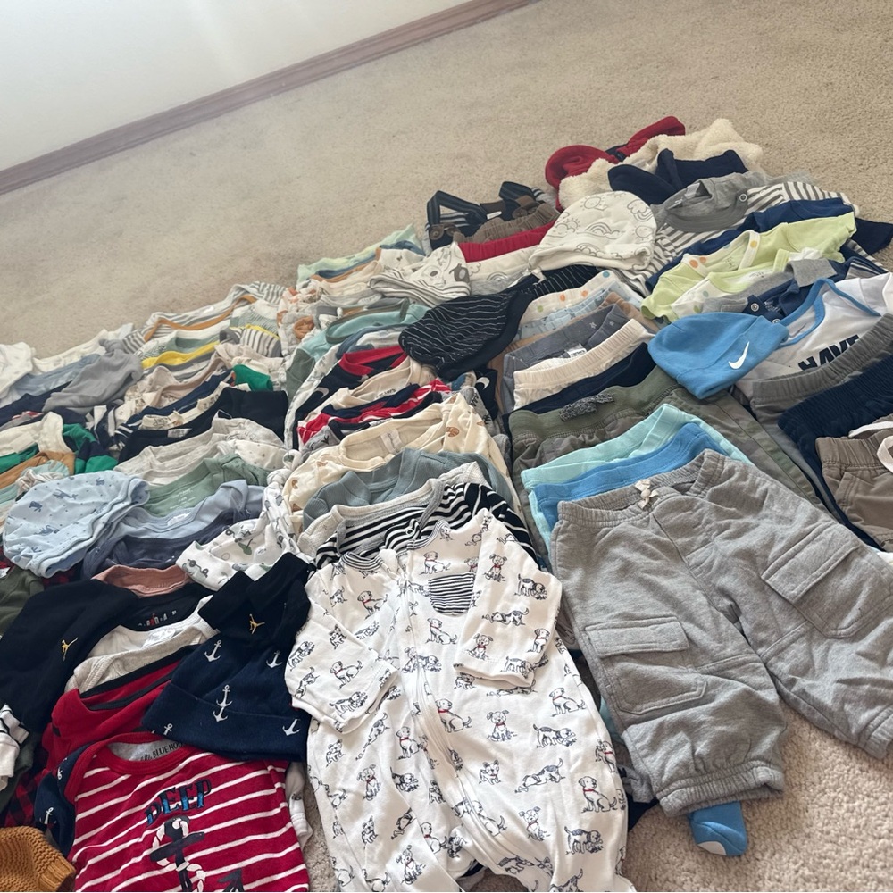 3 Month Preowned Baby Boy Clothing Bundle – 100+ Pieces - Picture 4 of 4